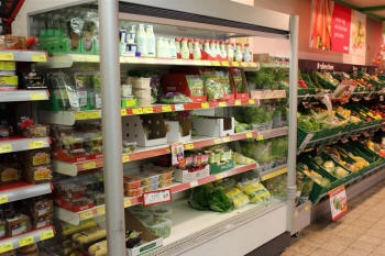 chladicí regál pro supermarkety se zvětšenou kapacitou